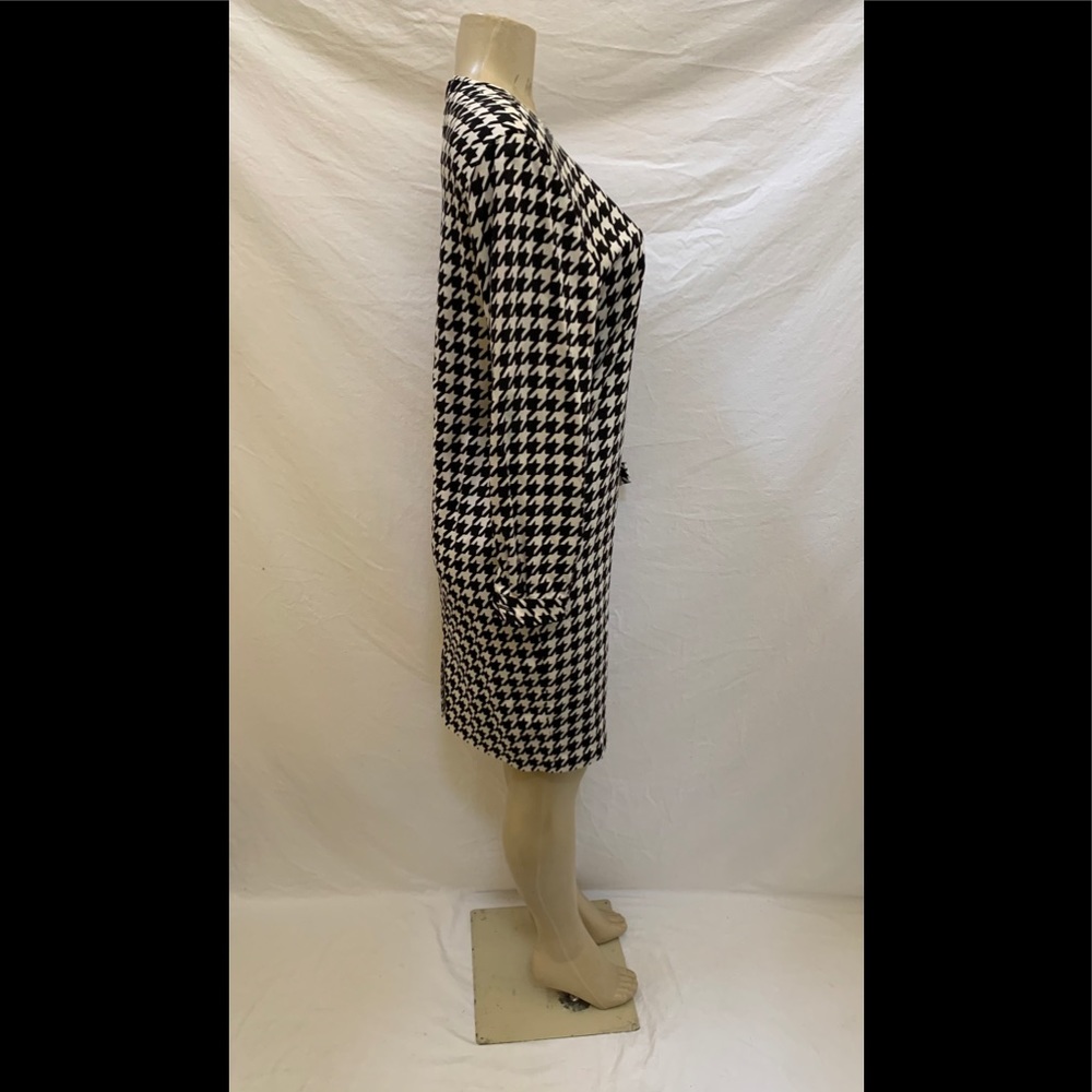 VTG Liz Claiborne Size 8P Houndstooth Print Dress - Picture 3 of 9